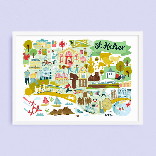 St Helier Map - Jersey