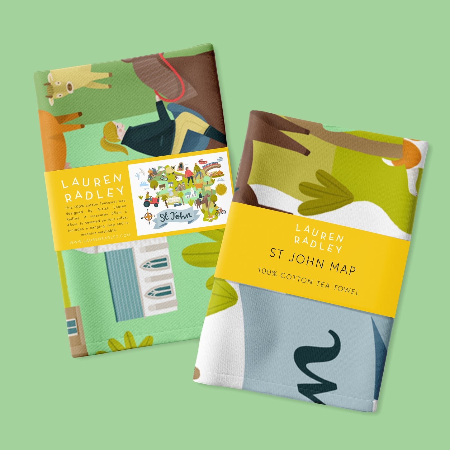 St John Map Tea Towel