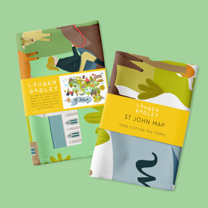 St John Map Tea Towel