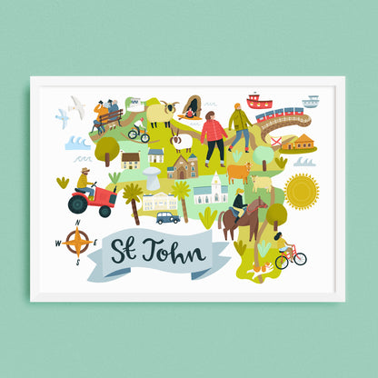St John Map - Jersey