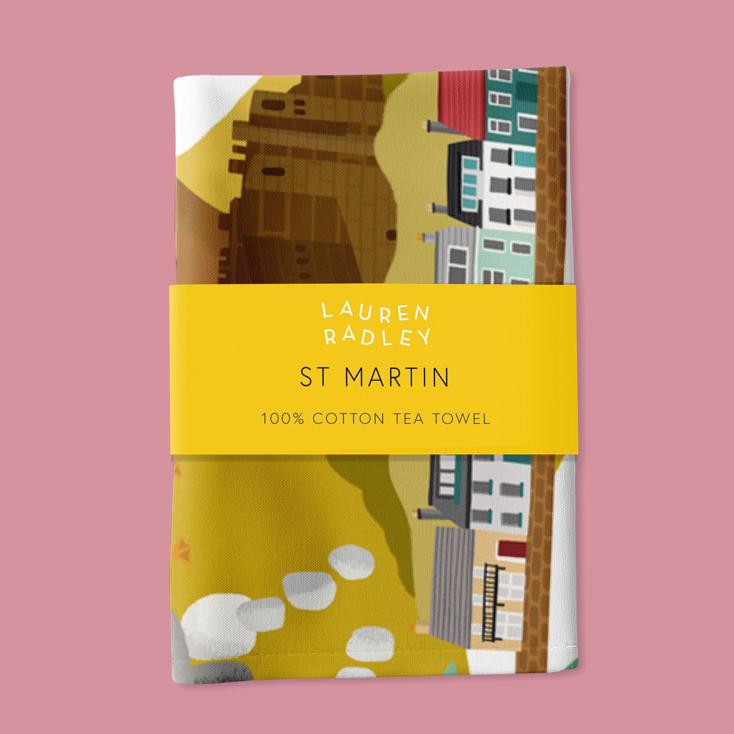 St Martin Map Tea Towel