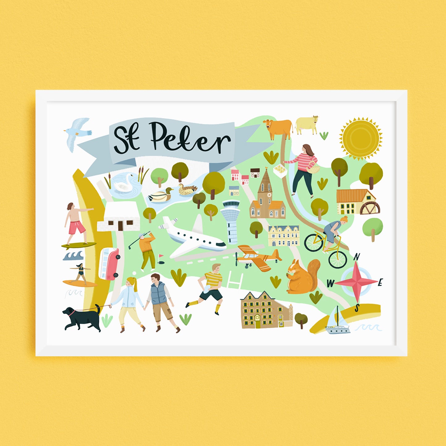 St Peter Map - Jersey