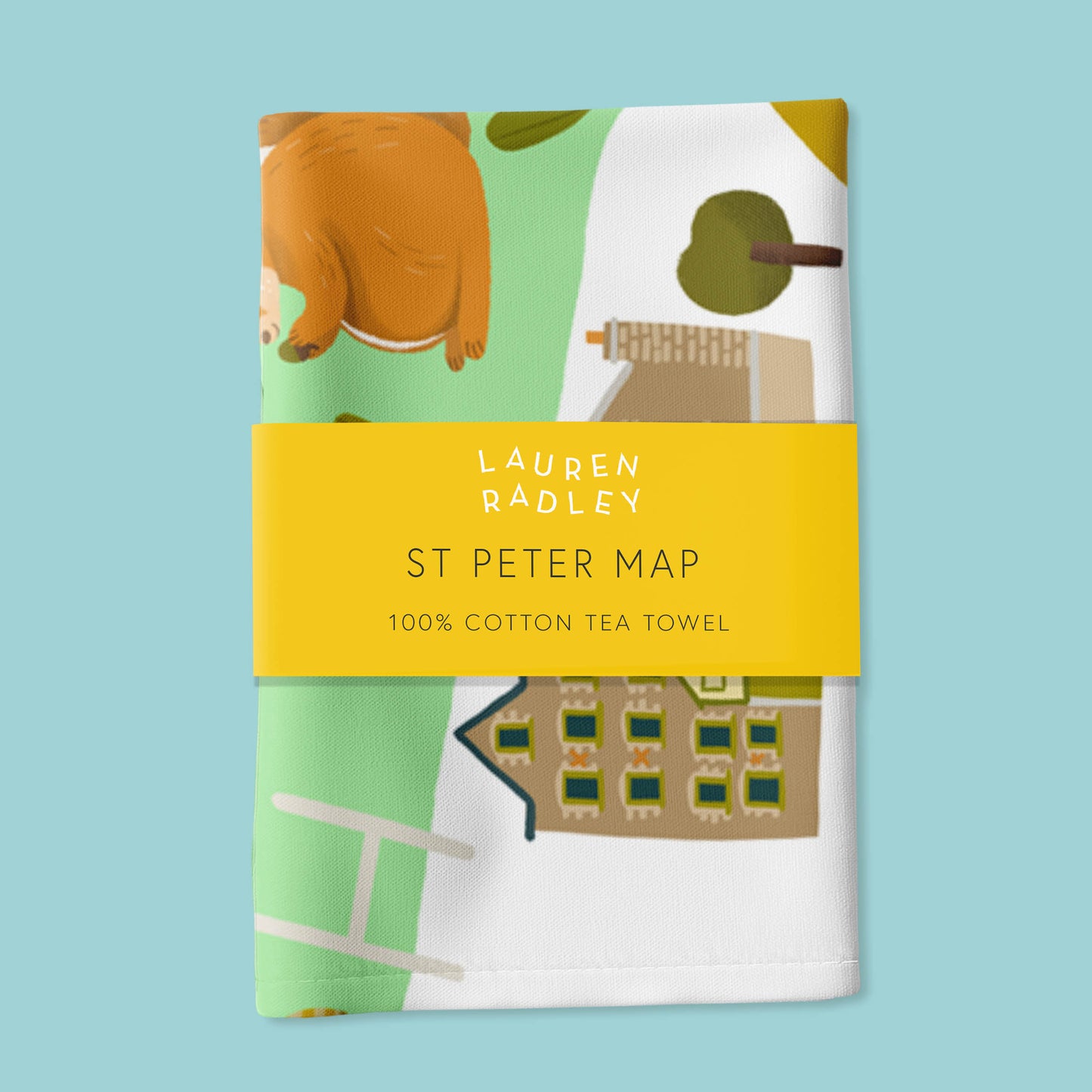 St Peter Map Tea Towel