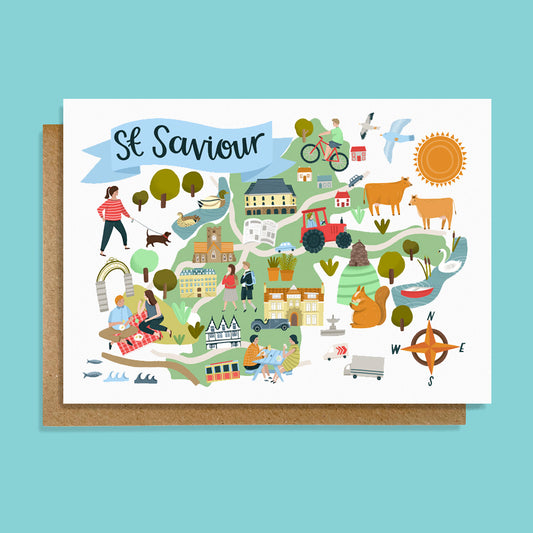 St Saviour Map Card