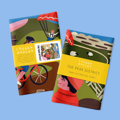 Peak District Travel Poster Tea Towel