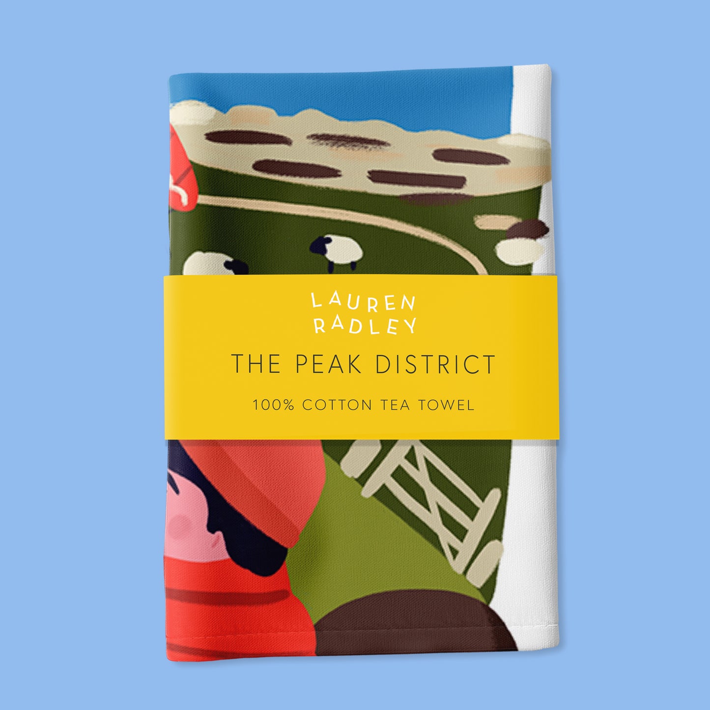 Peak District Travel Poster Tea Towel