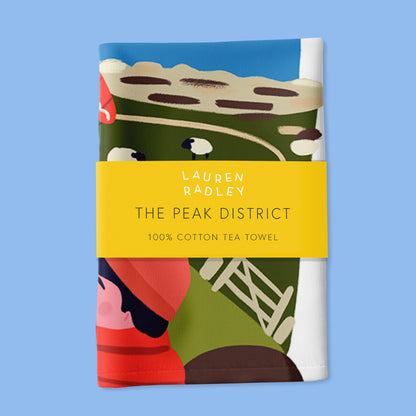 Peak District Travel Poster Tea Towel