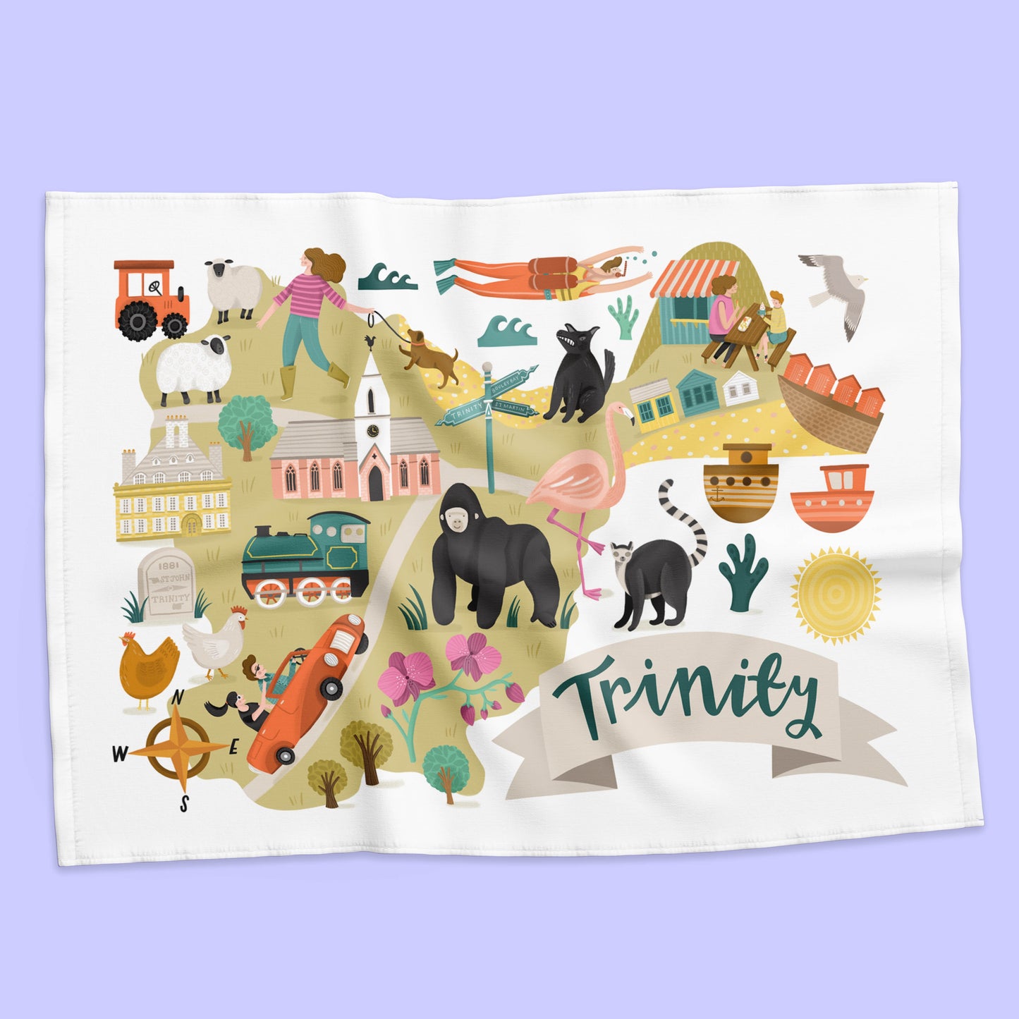 Trinity Map Tea Towel