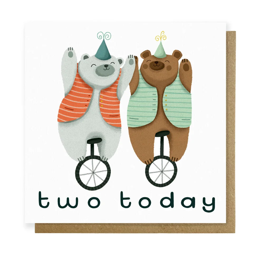 Two Today Bear Card