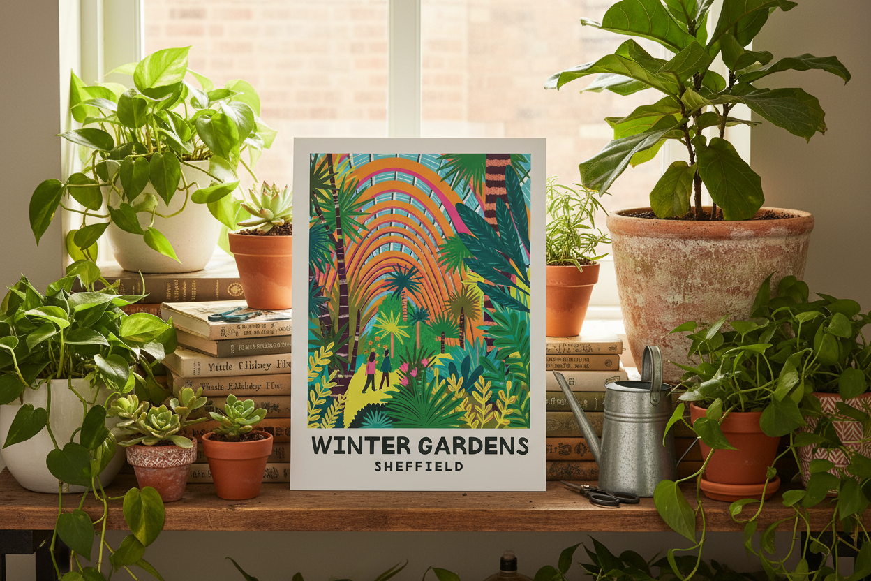 Winter Gardens Unframed with Plants